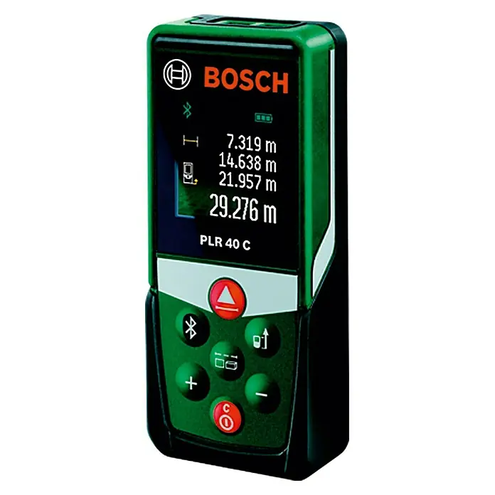 Bosch Laserentfernungsmesser PLR 40 C - Messbereich: 0,05 - 40 m, Bluetooth, Messgenauigkeit: ± 2 mm