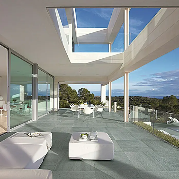 Terrassenfliese Cera 2.0 - 60 x 60 x 2 cm, Silbergrau, Matt