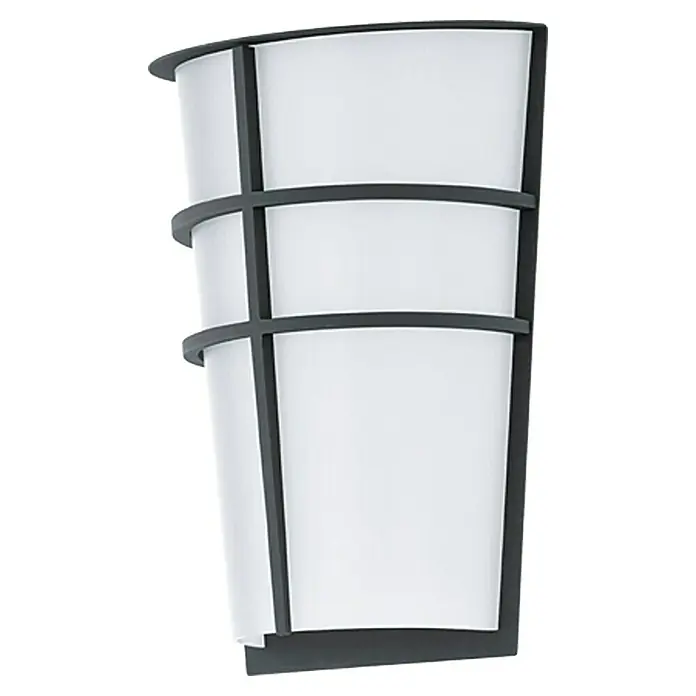 Eglo Led-wandlamp voor buiten Breganzo - 5 W, Antraciet, Opaal, IP44 - Vooraanzicht
