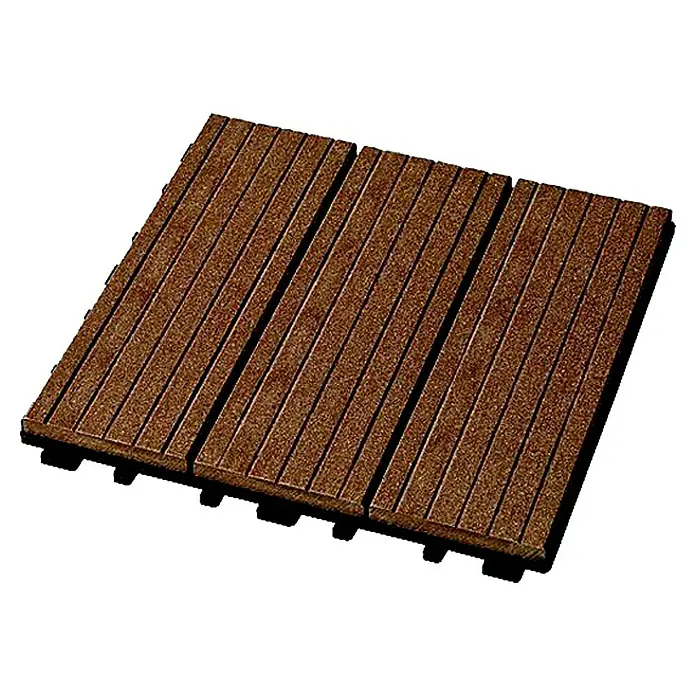 WPC-Klickfliese - Marone, 30 x 30 x 2,2 cm, 4er Pack - Vorderansicht