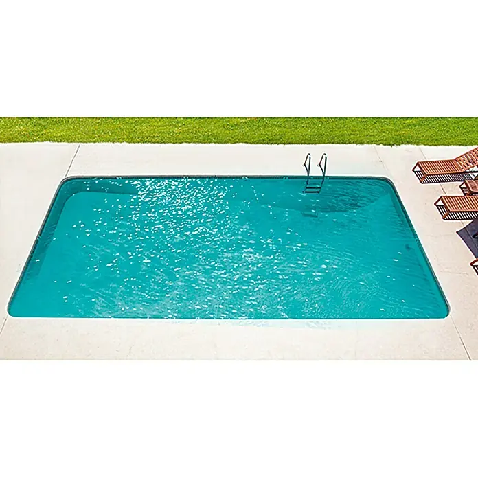 myPool Rechteckbecken-Set Premium - 600 x 300 x 150 cm, 26.000 l, Farbe Innenfolie: Grau - Vorderansicht