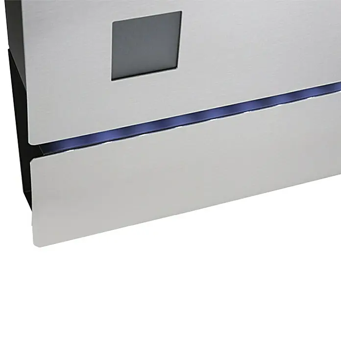 Portaferm Poštanski sandučić s LED svjetlom - 125 x 370 x 556 mm, Plemeniti čelik, Vijci