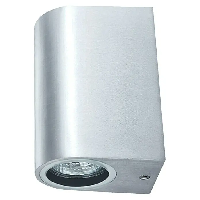 Starlux LED-Außenwandleuchte Glasgow - 6,4 W, Silber, IP44 - Rechte Seitenansicht