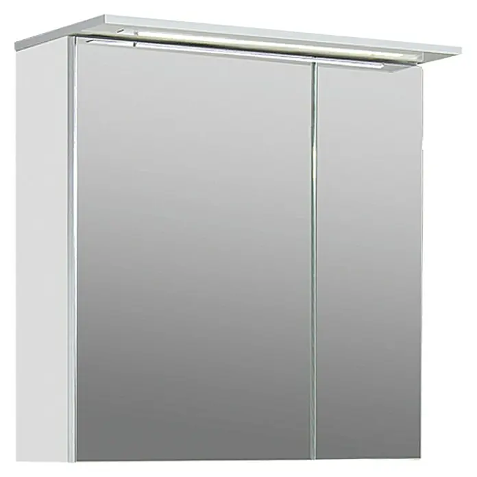Schildmeyer LED-Spiegelschrank View - B x H: 60 x 75 cm, Mit Beleuchtung, MDF, Weiß - Linke Seitenansicht