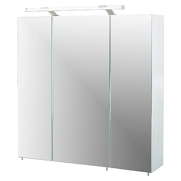 Schildmeyer LED-Spiegelschrank Look - B x H: 70 x 75 cm, Mit Beleuchtung, MDF, Weiß - Rechte Seitenansicht