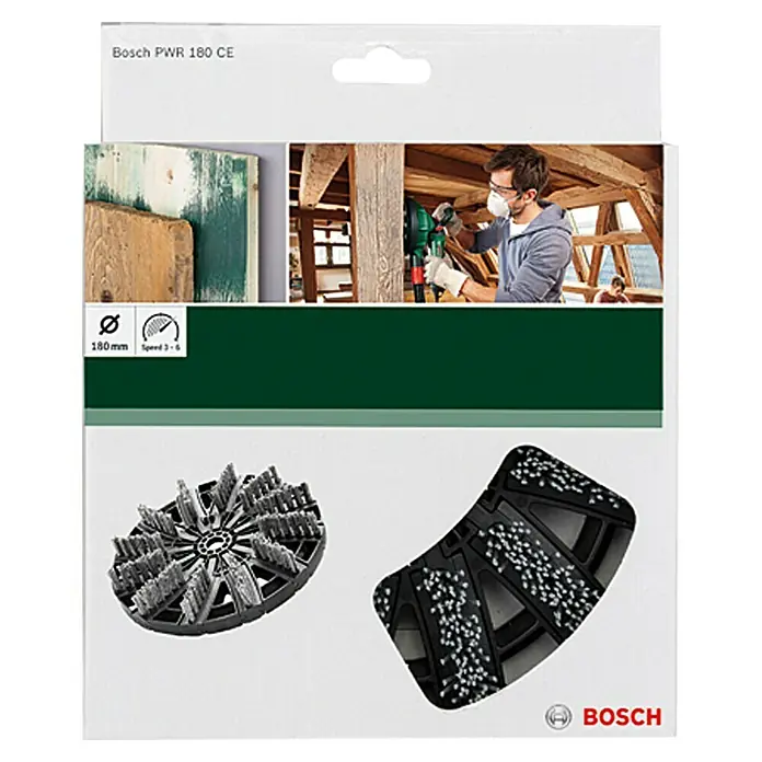Bosch Kunststof schuurborstel - Passend bij: Bosch PWR 180 CE, Diameter: 180 mm - Vooraanzicht
