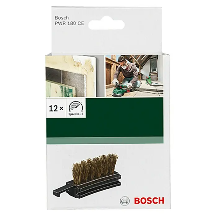 Bosch Cepillo de repuesto - Latón, Específico para: Cepillos lijadores de latón Bosch PWR 180 CE, 12 pzs. - Vista frontal