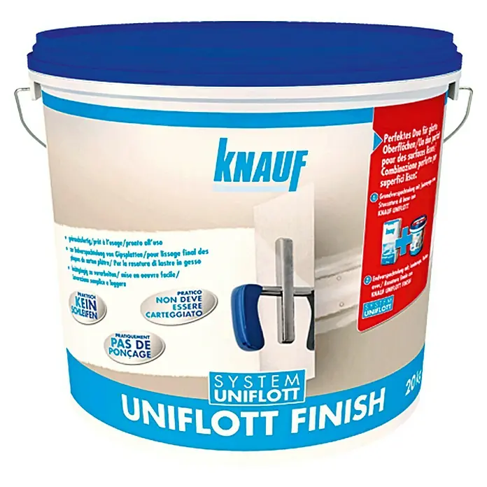 Knauf Fugenspachtel Uniflott Finish - 8 kg, Gebrauchsfertig - Vorderansicht