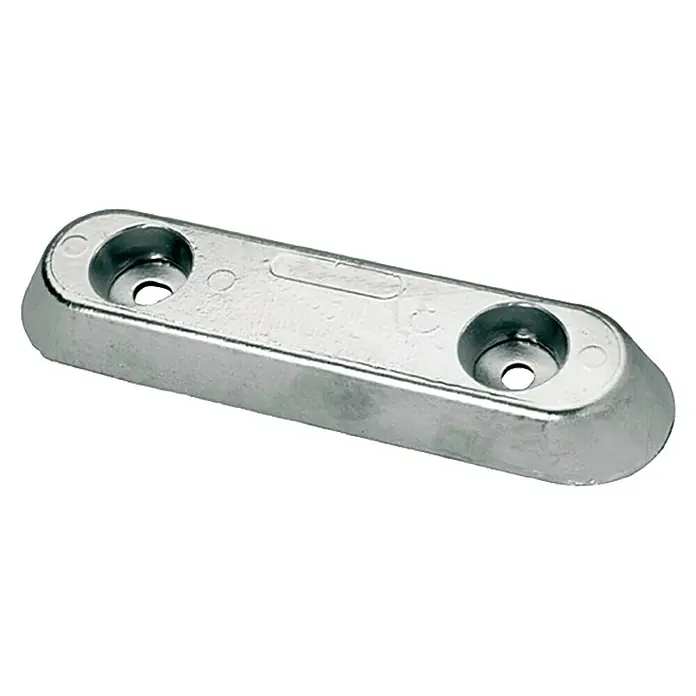 Talamex Rumpfanode Vetus - Aluminium, 1 kg, Süß- & Brackwasser, 250 x 65 x 28 mm, Schrauben - Vorderansicht