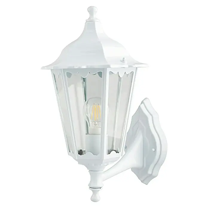 Starlux Turin Aplique exterior ascendente - 60 W, Blanco, IP44 - Vista frontal