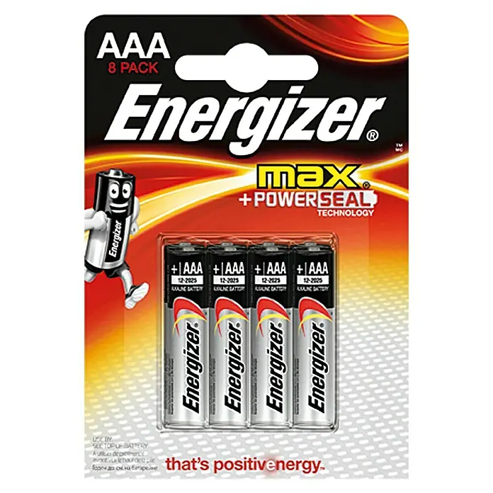 Energizer Batterij Max 8 stuks - Micro AAA, 1,5 V - Vooraanzicht