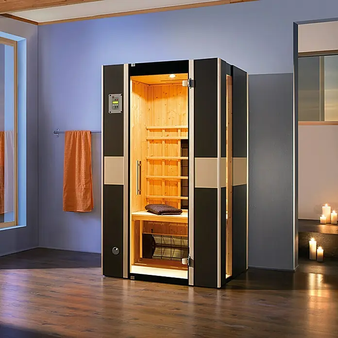 Weka Infrarotkabine 543 Gr.1 - 1.700 W, 4 Keramikstrahler, 100 x 108 x 190 cm - Stimmungsaufnahme