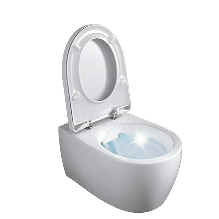 Geberit iCon Komplet zidne WC školjke - Bez ruba, Bez posebne glazure, Oblik ispiranja: Duboko, WC odvod: Vodoravno, Bijele boje