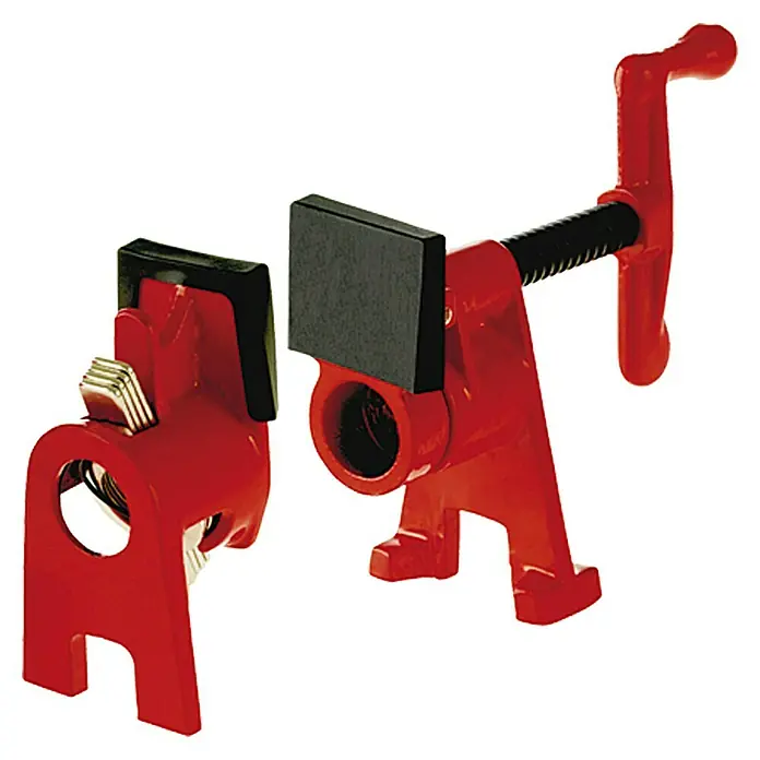 Bessey Rohr-Schraubzwinge BPC-H34 - Rohrdurchmesser: 26,9 mm (¾″), Ausladung: 42 mm - Vorderansicht