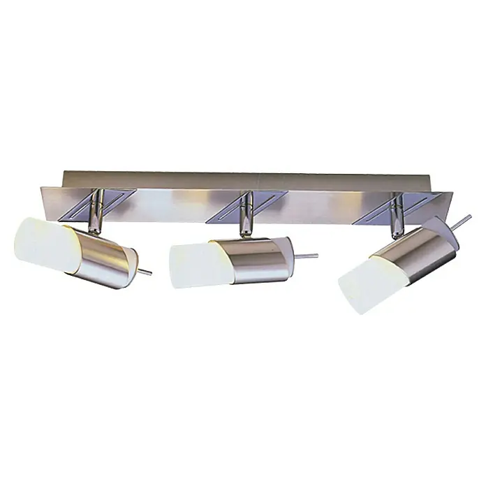 Tween Light Regleta LED Rocca 3 - 9 W, L x An x Al: 38 x 6 x 10,5 cm, Níquel satinado, Blanco Opal, Blanco cálido - Vista ascendente