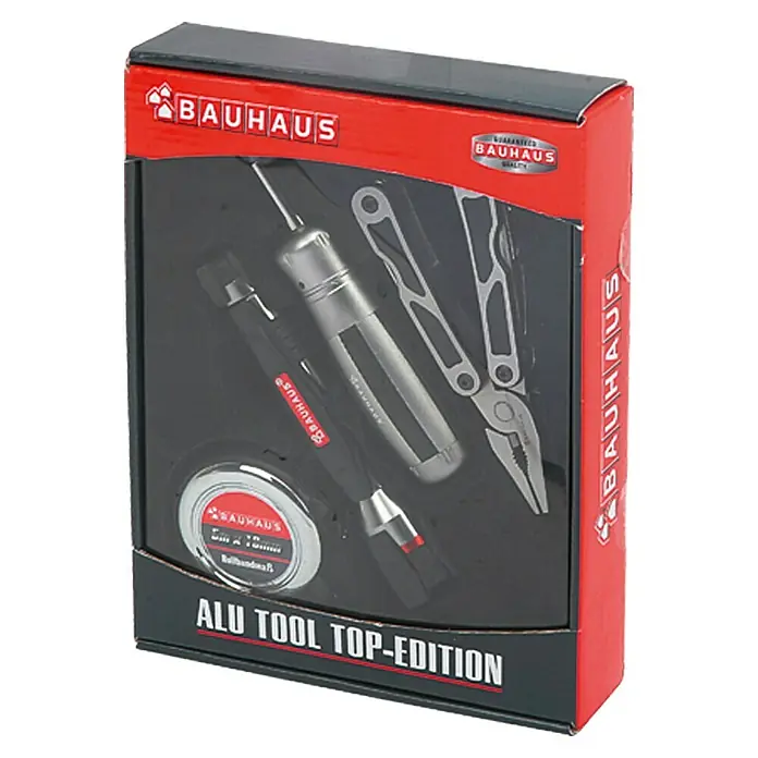 BAUHAUS Werkzeug-Set Alu Tool Top-Edition - 4 -tlg. - Vorderansicht