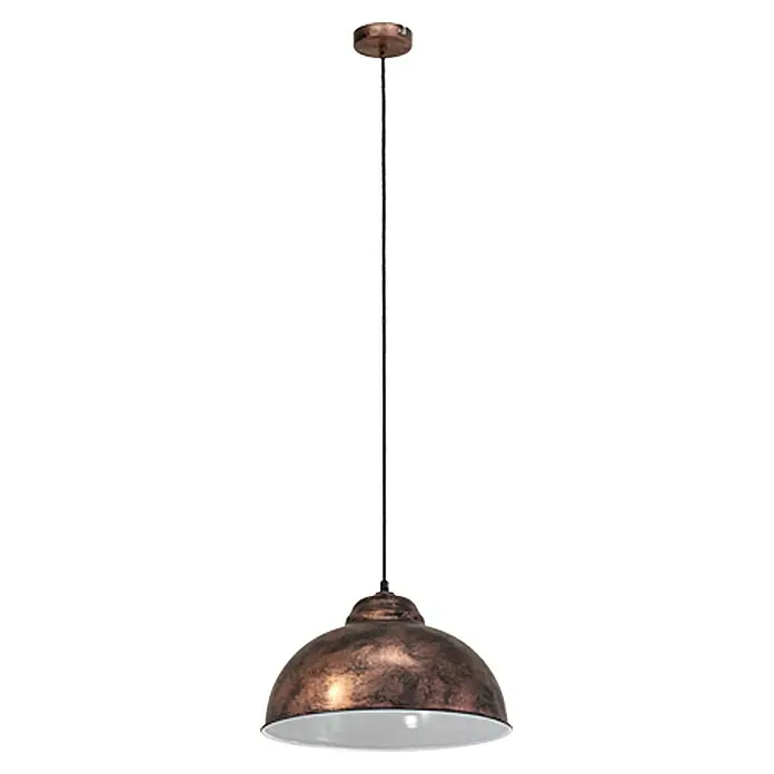 Eglo Lámpara colgante redonda Truro 2 - Altura: 110 cm, Cobre - Vista frontal