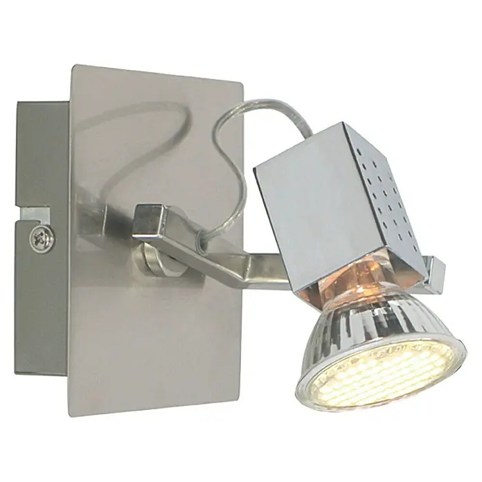 Tween Light Foco de una luz LED Squardona 1 - 3 W, L x An x Al: 10 x 10 x 12,5 cm, Cromo, Blanco cálido - Vista de perfil izquierdo