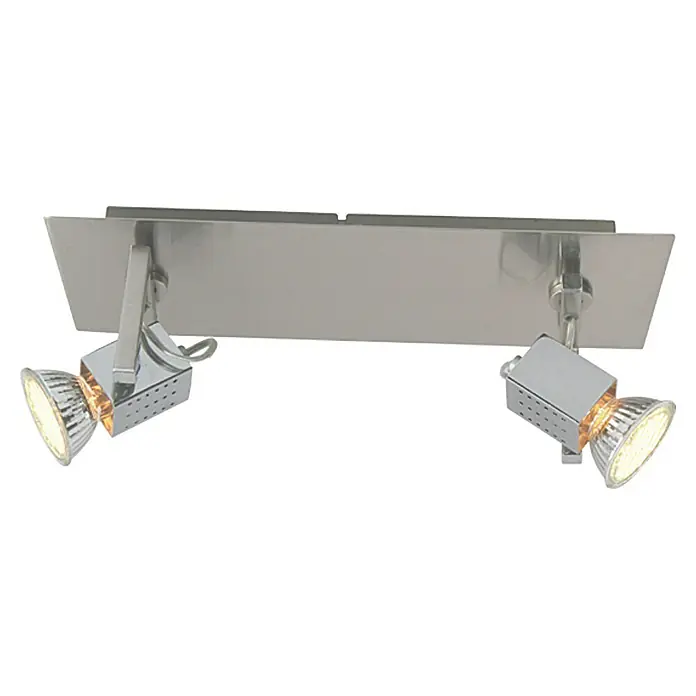 Tween Light Regleta LED Squardona 2 - 6 W, L x An x Al: 30 x 10 x 12,5 cm, Cromo, Blanco cálido - Vista ascendente