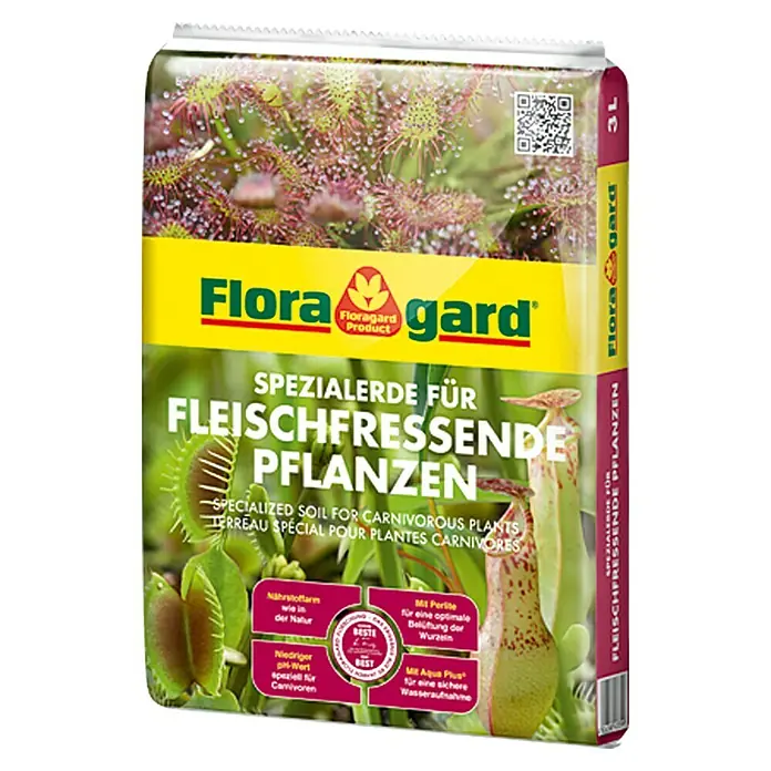 Floragard Carnivorenerde - 3 l - Vorderansicht