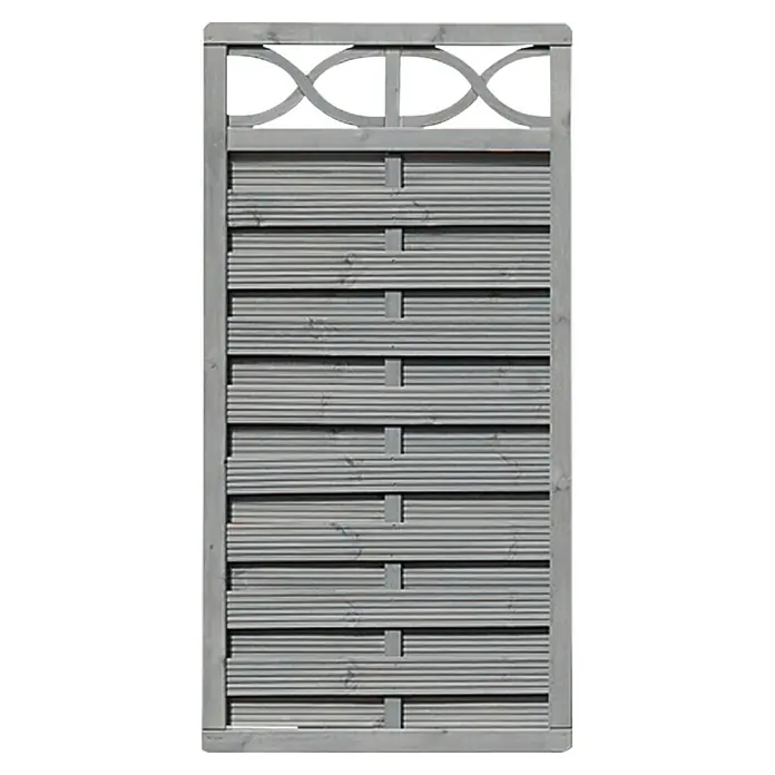 Sichtschutzelement Gründau - 90 x 180 cm, Gerade, Grau