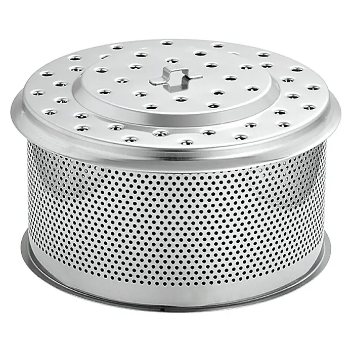LotusGrill Edelstahlkohlebehälter XL - Geeignet für: LotusGrill XL - Linke Seitenansicht