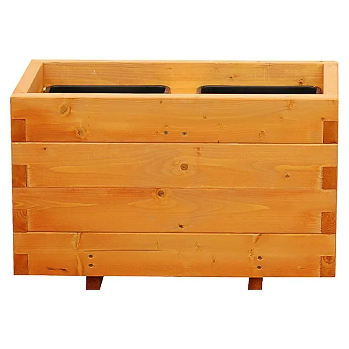 Pflanzkasten - Außenmaß (L x B x H): 61 x 30,5 x 40 cm, Holz, Kiefernoptik - Vorderansicht