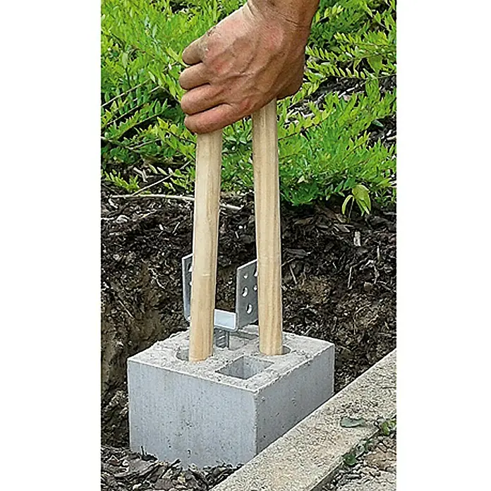 Osnovna ploča za ogradu 4u1 - Sive boje, 19 x 19 x 25 cm, Beton