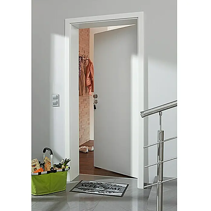 Kilsgaard Wohnungseingangstür Typ 57/14 SK1 KK2 - Klimaklasse II, DIN Anschlag: Links, 860 x 1.985 mm, Weiß