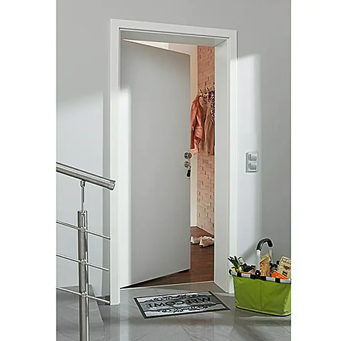 Kilsgaard Wohnungseingangstür Typ 57/14 SK1 KK2 - Klimaklasse II, DIN Anschlag: Rechts, 860 x 1.985 mm, Weiß