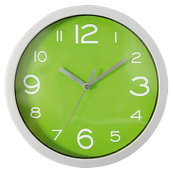 Wanduhr rund Basic - Grün, Durchmesser: 20 cm