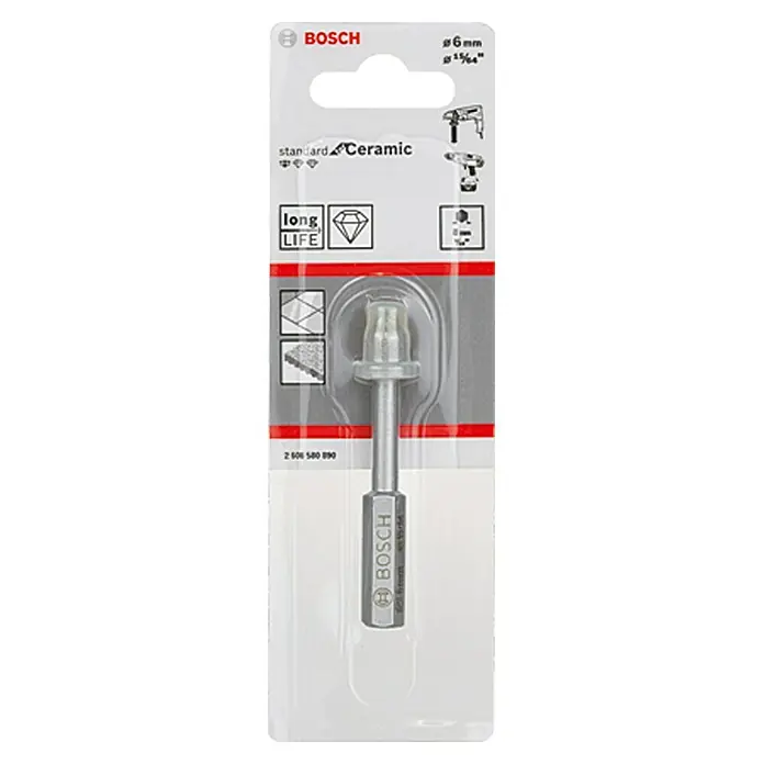 Bosch Diamantboor voor droog boren Ceramic - Diameter: 6 mm, Diameter schacht: 8 mm HEX