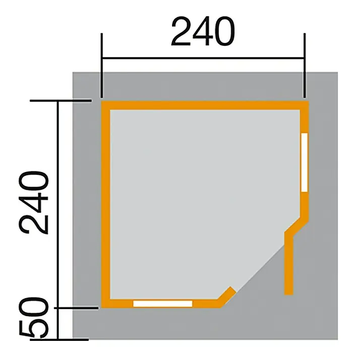 Weka Blockbohlenhaus Fides I - Rot, 5,66 m², 28 mm, Flachdach