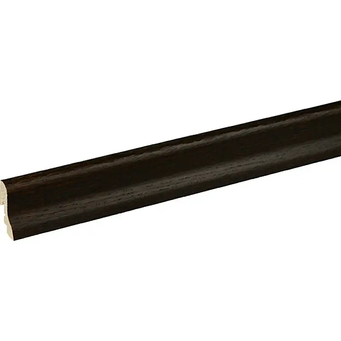 Profiles and more Furnierleiste SU18L Raucheiche - 2,5 m x 18,5 mm x 38,5 mm, Geschwungen - Linke Seitenansicht