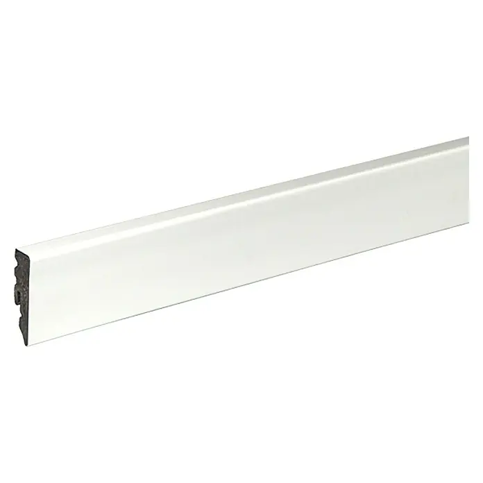 Profiles and more Podna kutna lajsna KU51L Uni bijela - 2,4 m x 15 mm x 50 mm, Ravni oblik - Pogled s lijeve strane