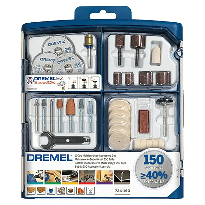 Dremel Zubehör-Set Mod. 724 - 150 -tlg. - Vorderansicht