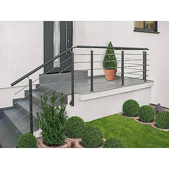 Treba Frewa Geländer-Set AG6 - Bodenmontage, Aluminium, Anthrazit, Edelstahl, 1.500 mm
