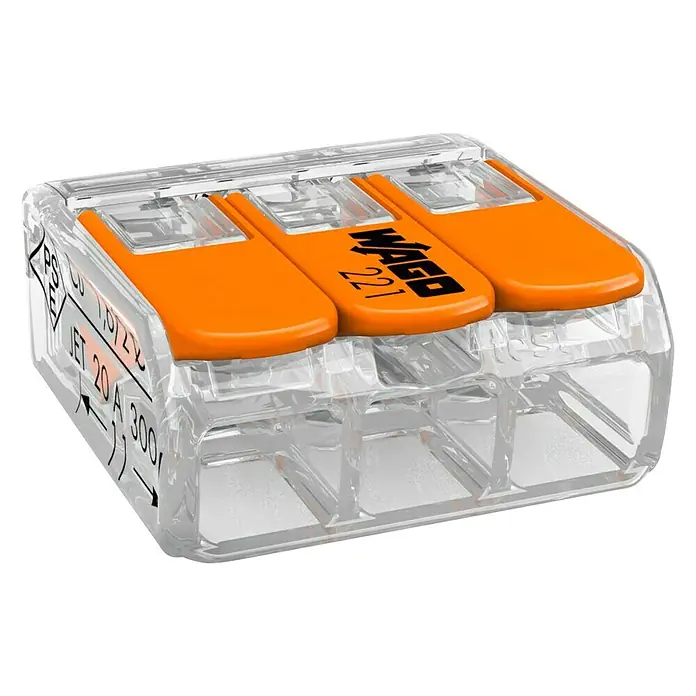 Wago Hebelklemme Compact - Anzahl Leiter: 3 Stk., 0,14 - 4 mm², 50 Stk.