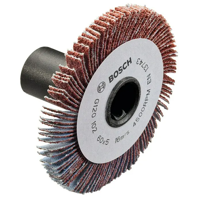 Bosch Lamellenschleifrolle LR 5 - Breite: 5 mm, Passend für: Bosch Schleifroller PRR 250 ES - Vorderansicht