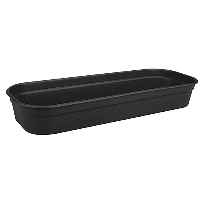 Elho Green Basics Posuda za sadnju biljaka - 51,5 x 19 x 8 cm, Crne boje - Pogled sprijeda