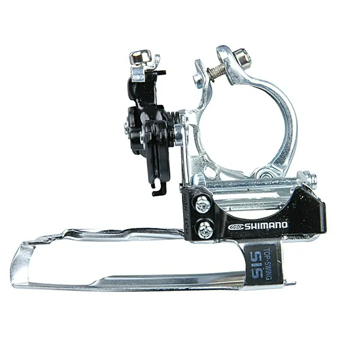 Shimano Umwerfer Dual Pull - Geeignet für: Kettenblätter mit max. 48 Zähnen, Kettenstrebenwinkel: 66° - 69°