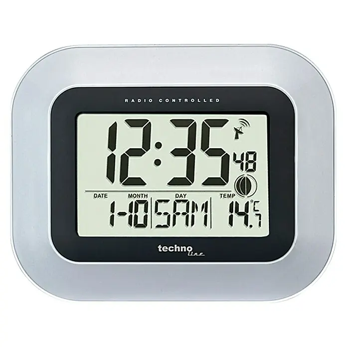 Technoline Radio-sat - Srebrna-crna, D x Š x V: 22,6 x 3 x 18 cm - Pogled sprijeda