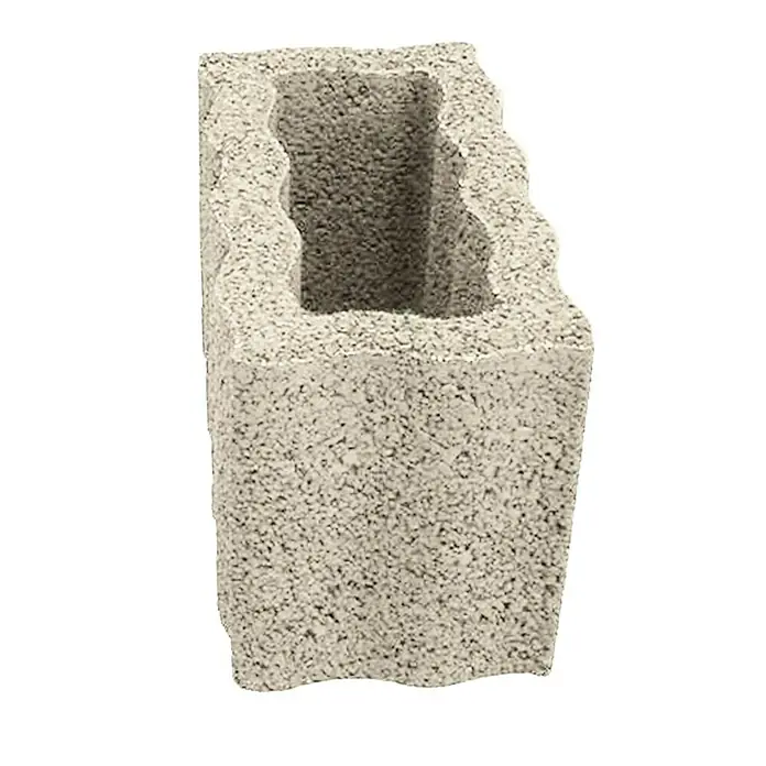 Plantenbaksteen Bloembak - Wit, 40 x 20 x 25 cm, Beton