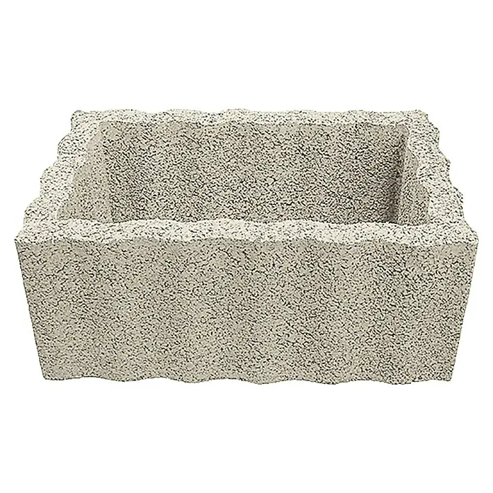 Plantenbaksteen Bloembak - Wit, 60 x 40 x 25 cm, Beton