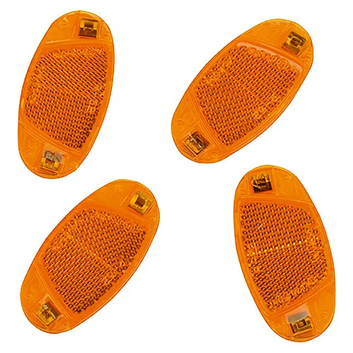 Fischer LED svjetlo za kotač bicikla - 4 kom, Narančaste boje - Pogled odozgo