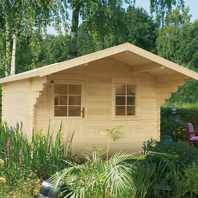 Caseta de madera Turku - Madera, Área: 10,5 m², Espesor de pared: 44 mm - Foto ambiente