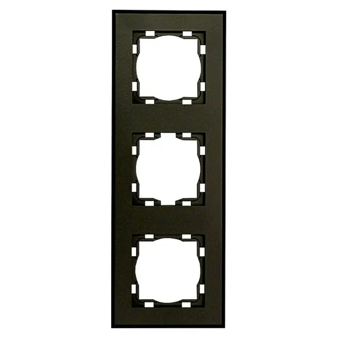 Voltomat ART Abdeckrahmen - Schwarz, 3-fach, Kunststoff, Unterputz