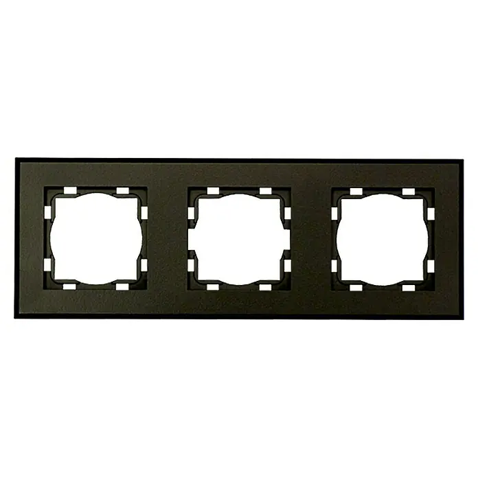 Voltomat ART Abdeckrahmen - Schwarz, 3-fach, Kunststoff, Unterputz