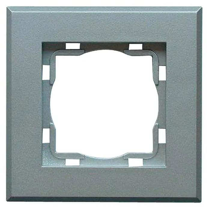 Voltomat ART Abdeckrahmen - Silber, 1-fach, Kunststoff, Unterputz