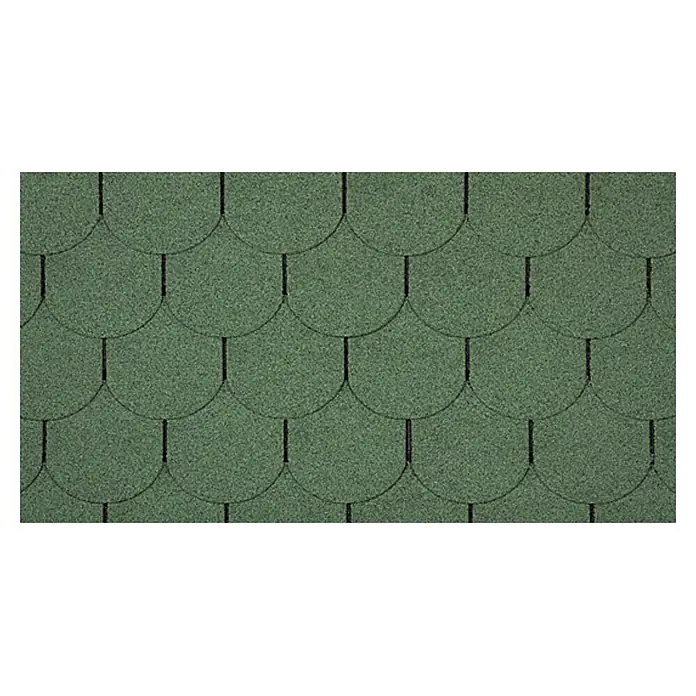 Dakshingles, beverstaartmodel - Groen, 14 st., Bitumen, 2 m² - Vooraanzicht